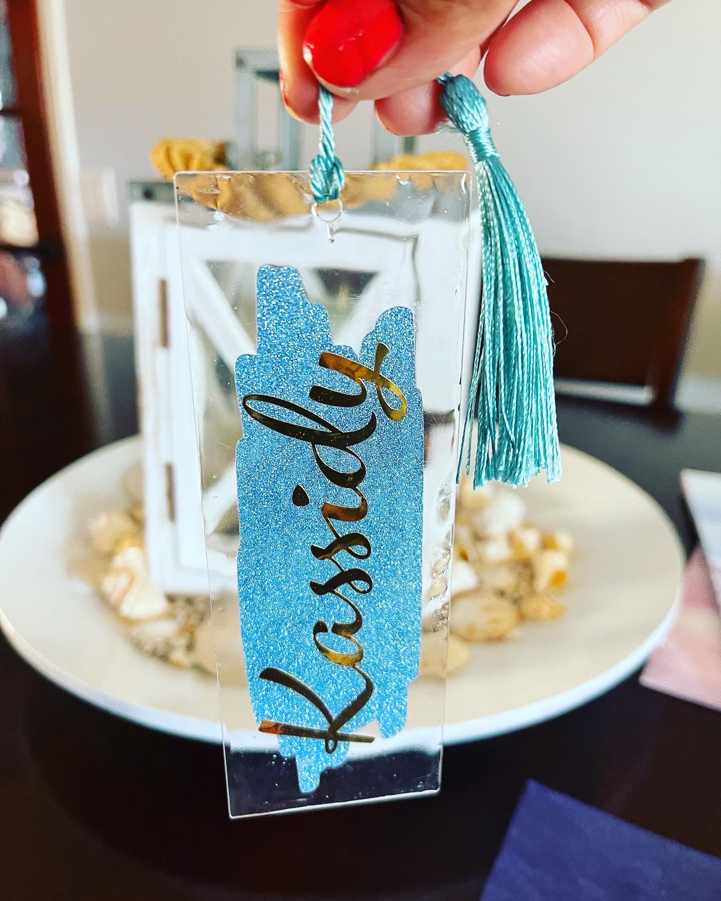 Personalized Acrylic bookmark with tassel П