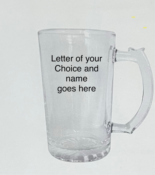 Personalize Beer Mugs 25 oz. Etch glass with your Design